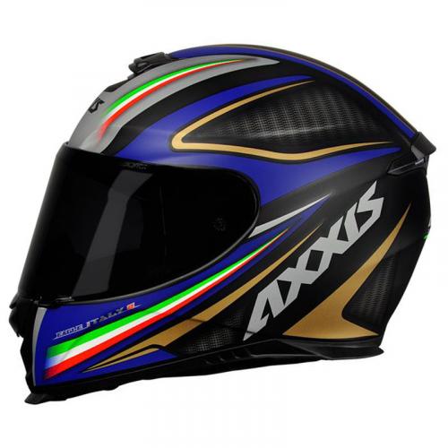 Capacete Axxis EAGLE ITALY 2 MATT Preto Com Cinza Azul