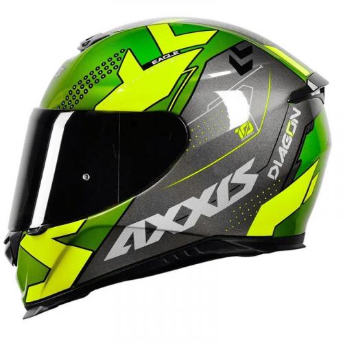 Capacete Axxis DIAGON GLOSS Verde Com Cinza
