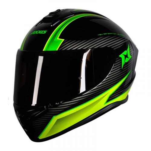 Capacete Axxis Draken TRACK Preto Com Verde