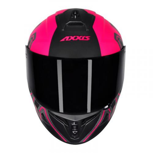 Capacete Axxis Draken Dekers MATT Preto com Rosa