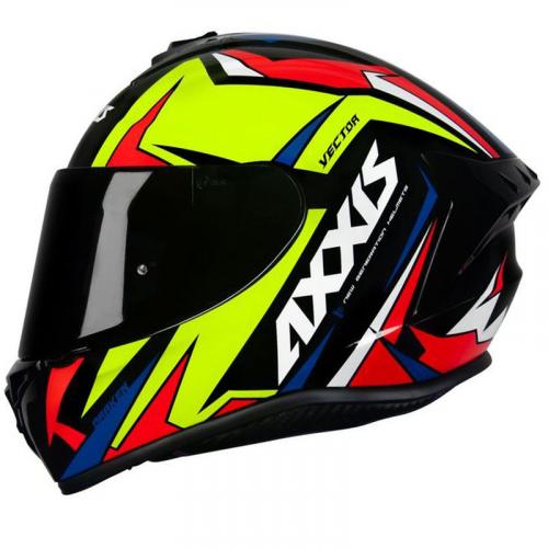 Capacete Axxis Draken VECTOR Preto Com Amarelo