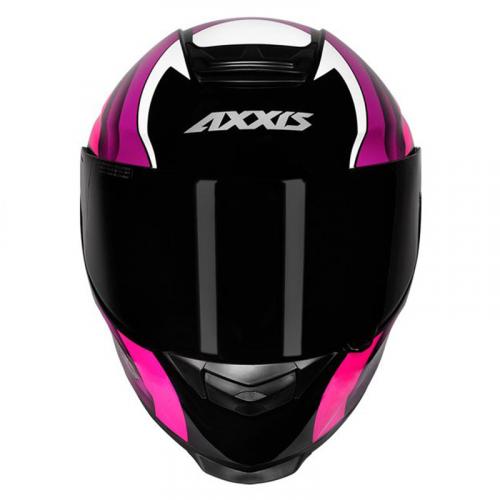 Capacete Axxis EAGLE Tecno Preto Com Branco e Roxo