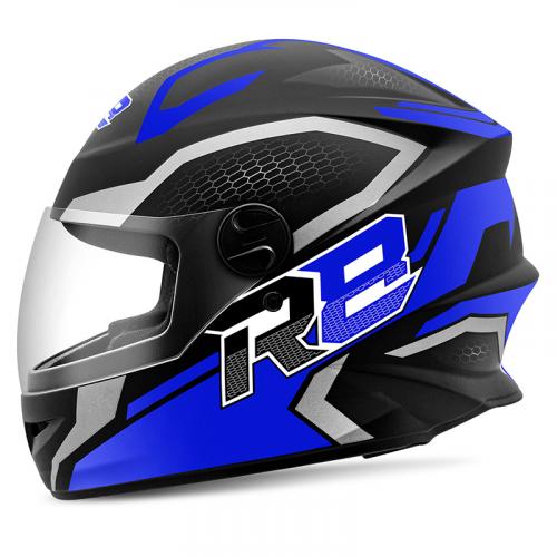 Capacete Pro Tork R8 Air Preto Fosco com Azul