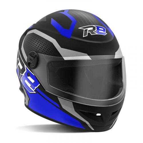 Capacete Pro Tork R8 Air Preto Fosco com Azul