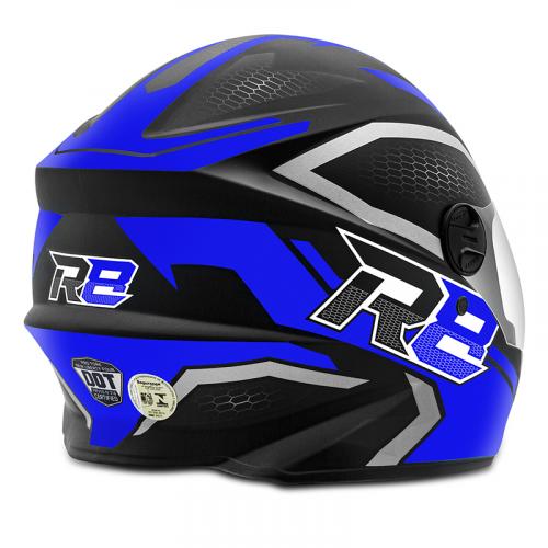 Capacete Pro Tork R8 Air Preto Fosco com Azul