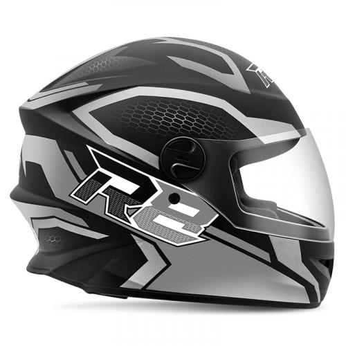 Capacete Pro Tork R8 Air Preto Fosco Com Grafite