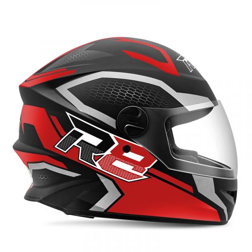 Capacete Pro Tork R8 Air Preto Fosco com Vermelho