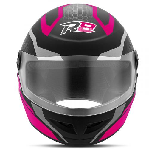 Capacete Pro Tork R8 Air Preto Fosco com Pink