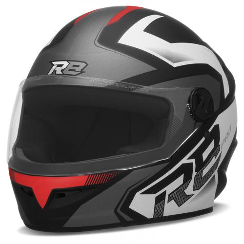 Capacete Pro Tork R8 Pro Preto Fosco Com Vermelho