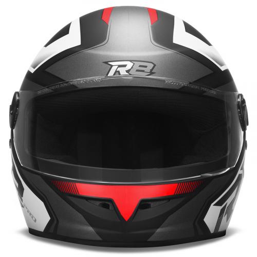 Capacete Pro Tork R8 Pro Preto Fosco Com Vermelho