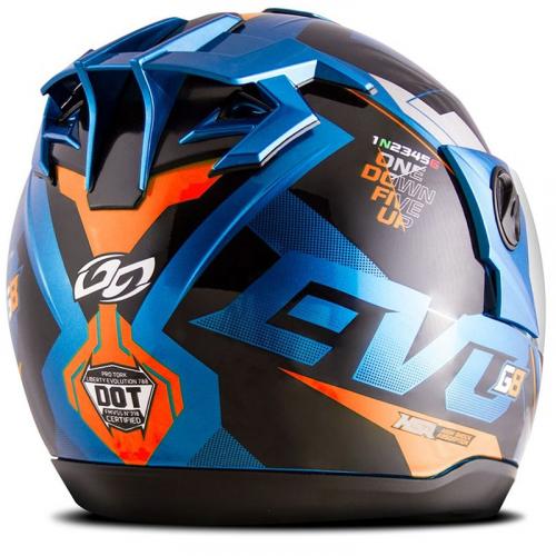 Capacete Pro Tork G8 EVO Azul Com Laranja