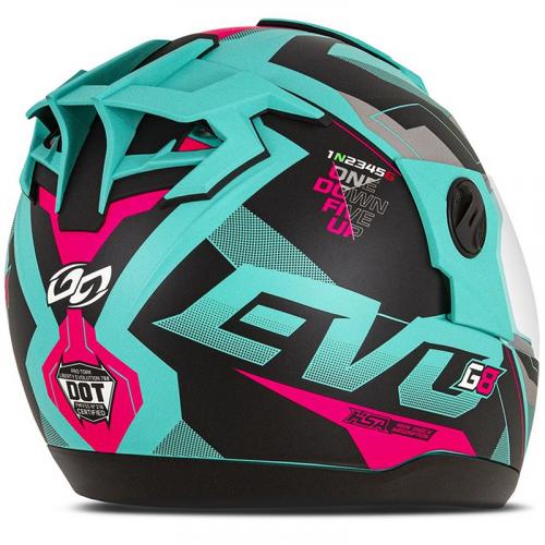 Capacete Pro Tork G8 EVO Turquesa Com Pink