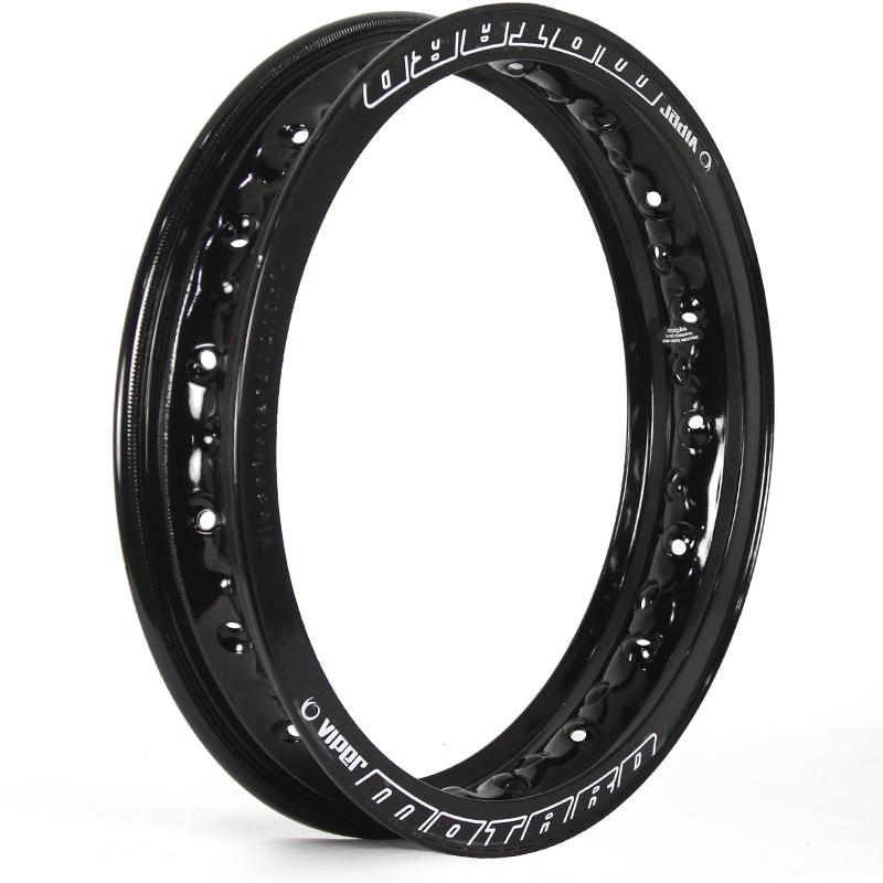 Aro Alumínio Motard 19 X 2.15 Viper Nxr Bros - Preto Brilhante